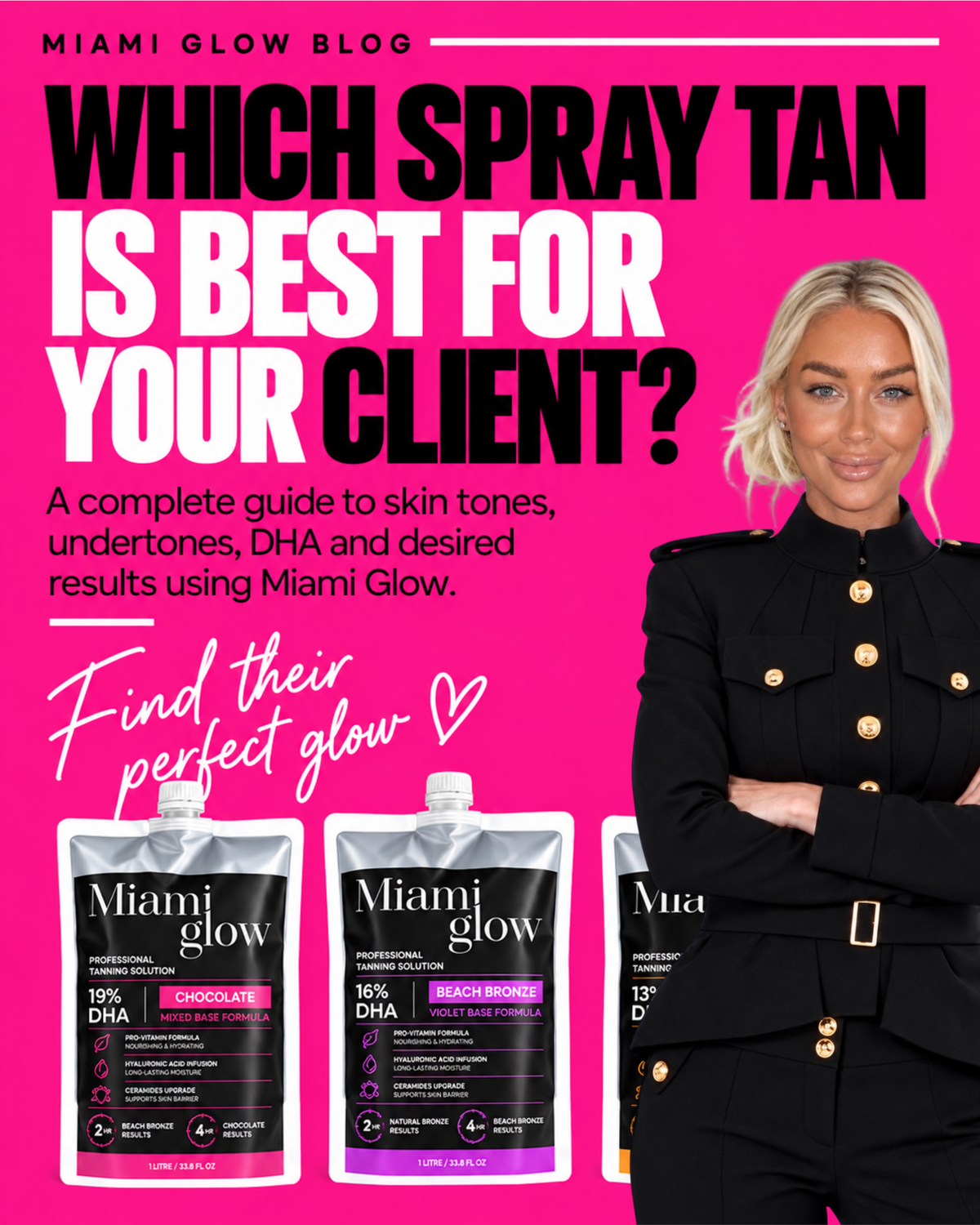 MIAMI GLOW — WHICH TAN FOR WHICH CLIENT? A guide to skin tones, undertones and DHA
